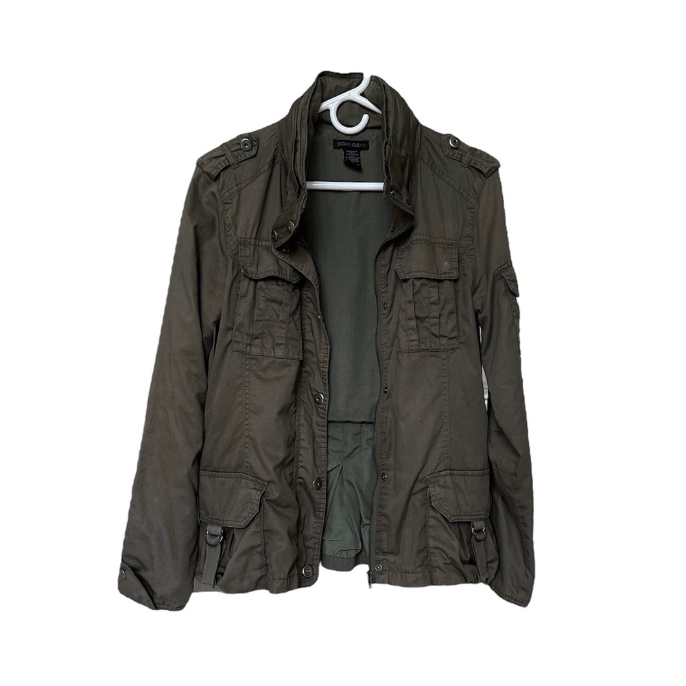 DOKI GEKI Women's Army Green Utility Jacket Size Medium